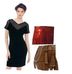 Denim is elevated into wrap coars and sophisticated workplace suits, as well as dresses.